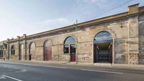 Tramway exterior - the Tramway is an old brick building with large windows