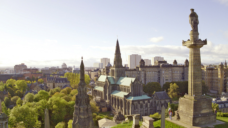 Photograph showing the Cathedral Precinct area of Glasgow