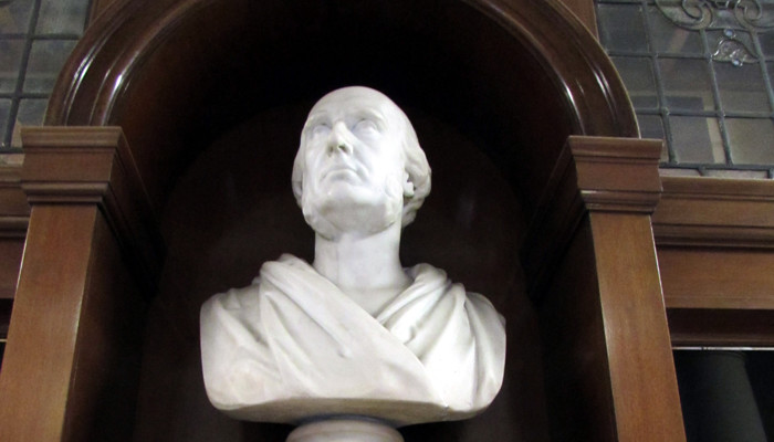 Marble bust of a man