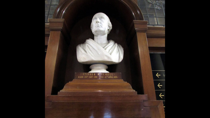 Marble bust of a man