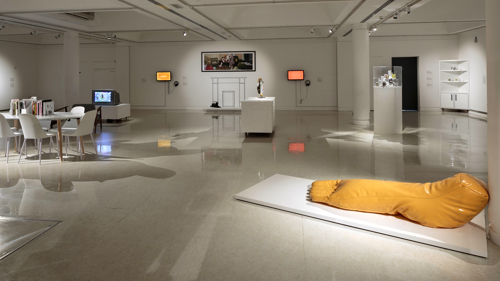 Photograph showing Domestic Bliss, a current exhibition.