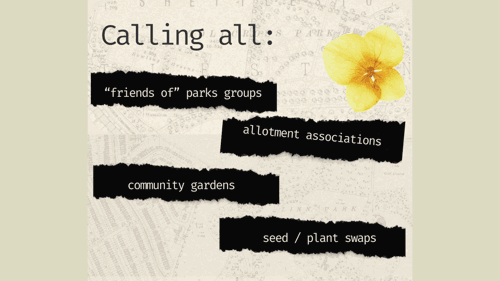 Call out for groups to donate posters and leaflets relating to gardening