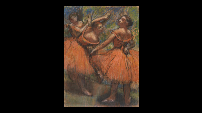 Photograph showing The Red Ballet Skirts, by Edgar Degas