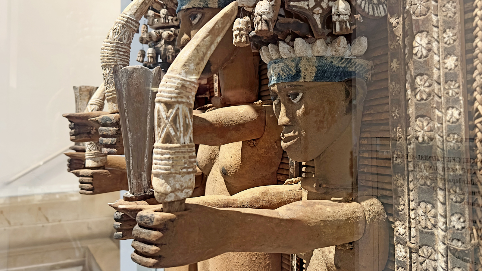 Photograph showing a Nigerian Ancestral Screen