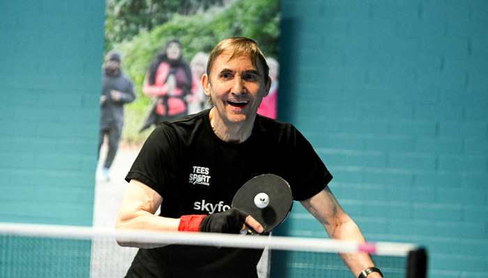 Drumchapel Table Tennis Club player Peter Cameron at the launch of the Get Active Glasgow Fund