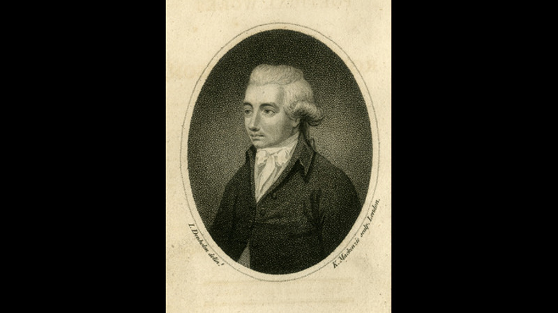Engraving of a portrait of a young man
