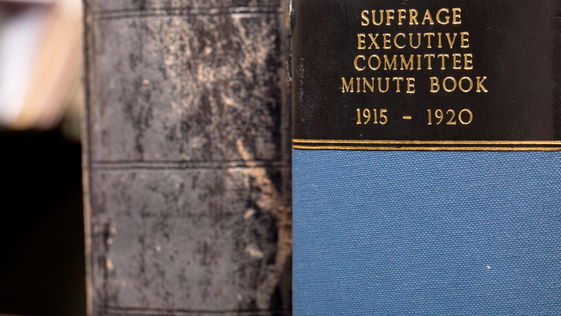 Book sitting upright on its spine