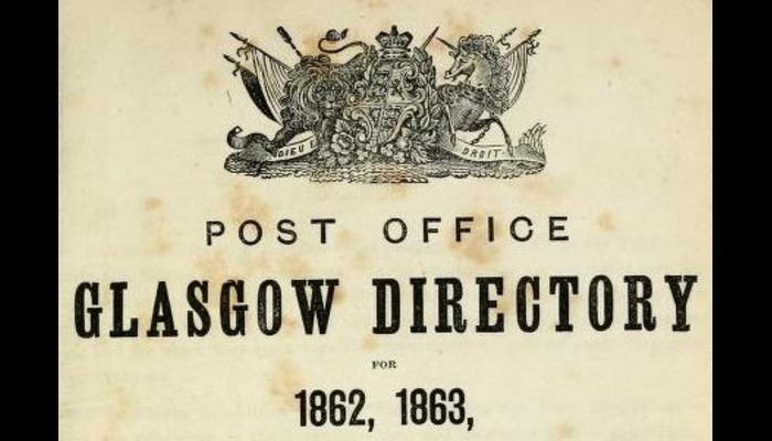 Title page of a Post Office Directory for Glasgow